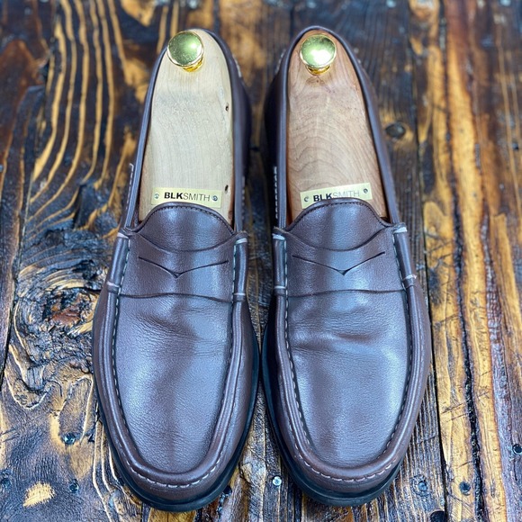 Santoni Ascott Men's Brown Leather Penny Loafer Shoes Size 9.5 D /Retail At $650 - Picture 2 of 9